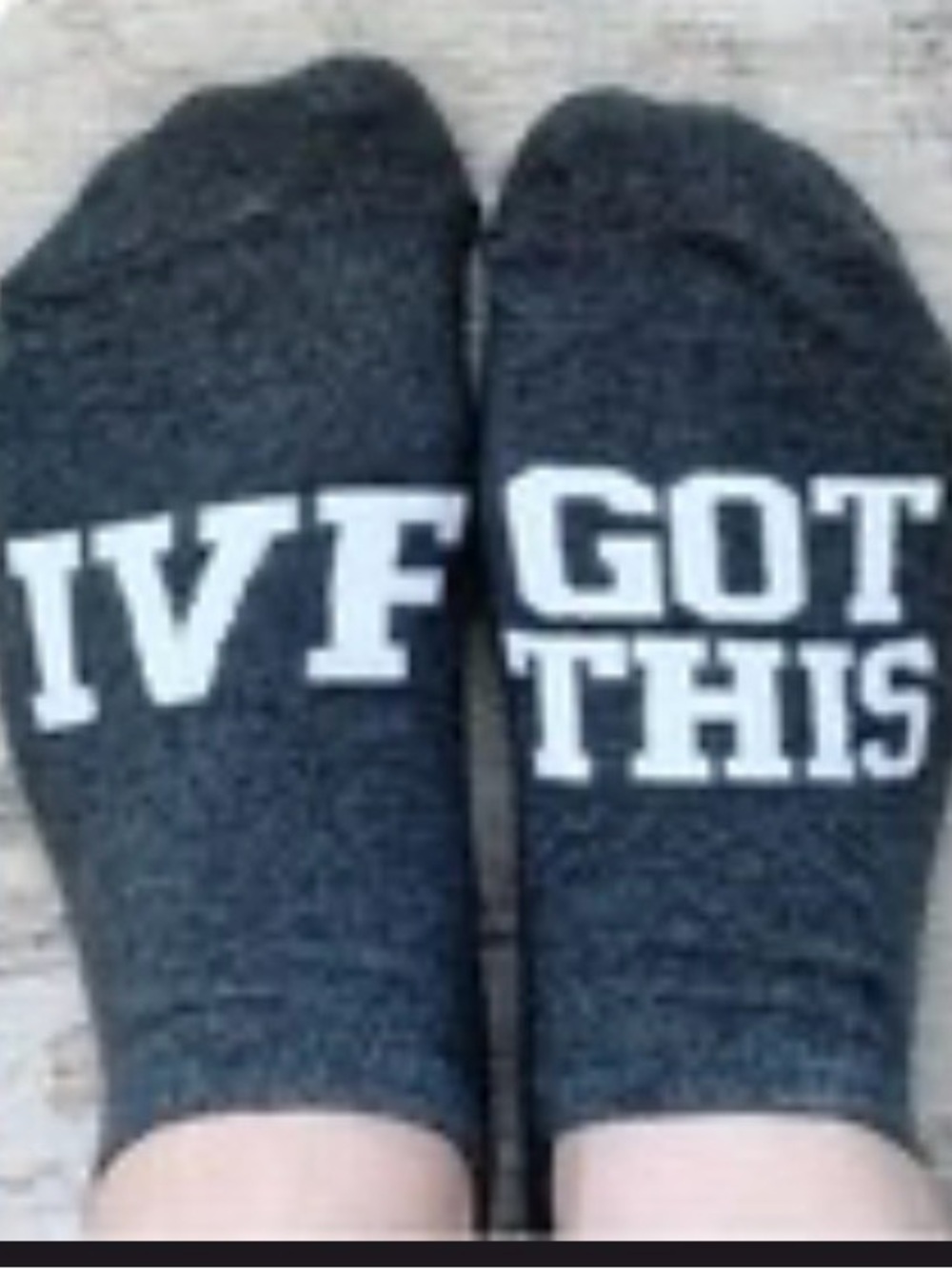 Gray 'IVF GOT THIS' No-Show Socks
